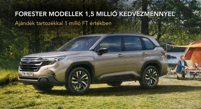 Forester modellek 1,5 millió Ft kedvezménnyel